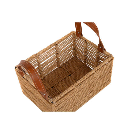 Korb-Set DKD Home Decor Metall Schnur Boho (36 x 27 x 33 cm) (36 x 27 x 20 cm)