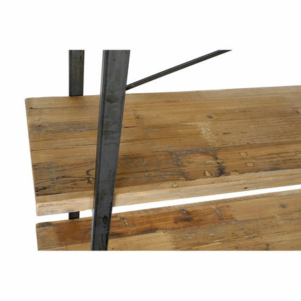 Regal DKD Home Decor Schwarz natürlich Braun Metall Tanne Recyceltes Holz 160 x 37 x 180 cm