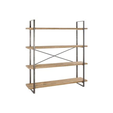 Regal DKD Home Decor Schwarz natürlich Braun Metall Tanne Recyceltes Holz 160 x 37 x 180 cm