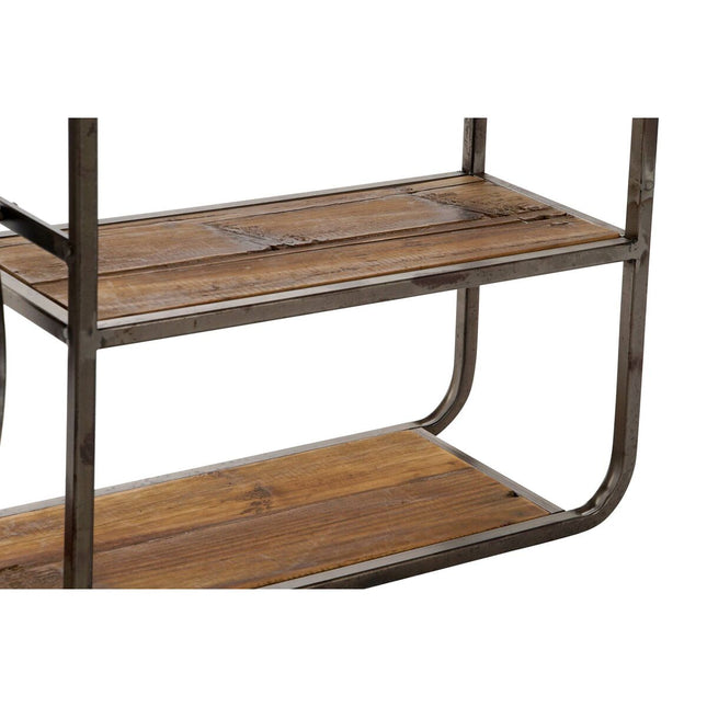 Regal DKD Home Decor 73 x 19 x 50 cm Spiegel Schwarz Metall Holz Dunkelbraun