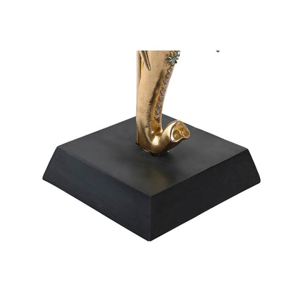 Deko-Figur DKD Home Decor 43 x 22 x 55,5 cm Elefant Schwarz Gold Kolonial