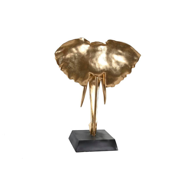 Deko-Figur DKD Home Decor 43 x 22 x 55,5 cm Elefant Schwarz Gold Kolonial