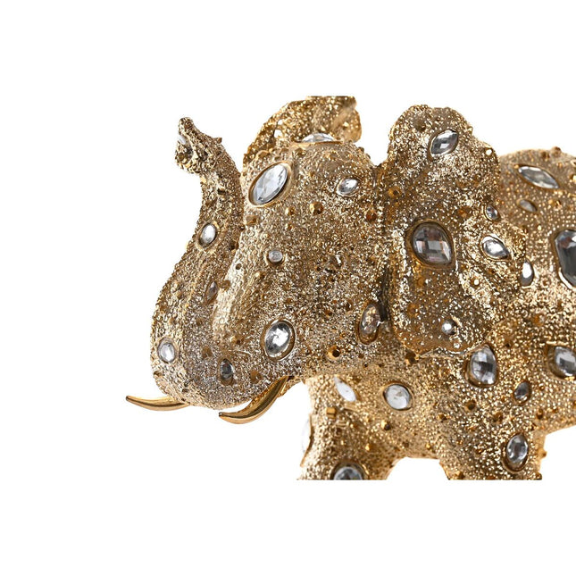Deko-Figur DKD Home Decor Elefant Gold Harz Moderne (36 x 14 x 26,5 cm)