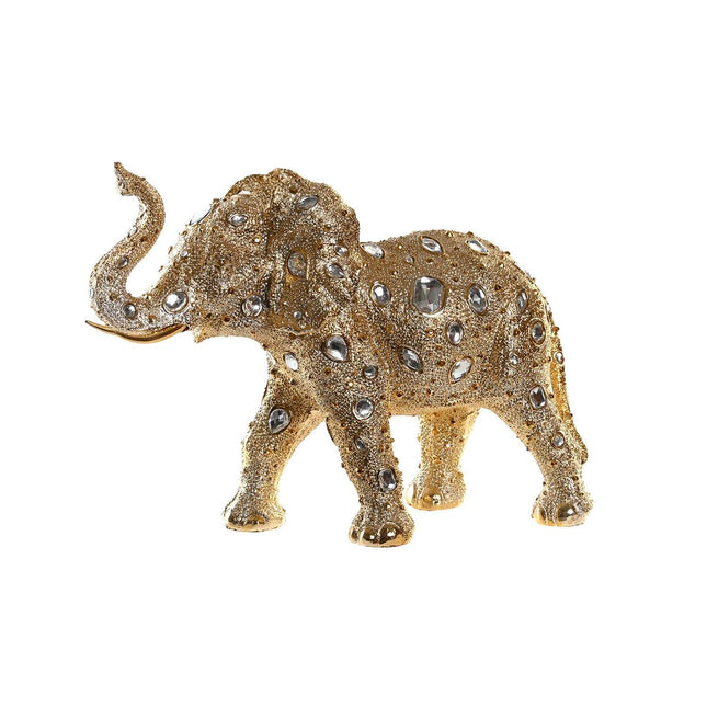Deko-Figur DKD Home Decor Elefant Gold Harz Moderne (36 x 14 x 26,5 cm)