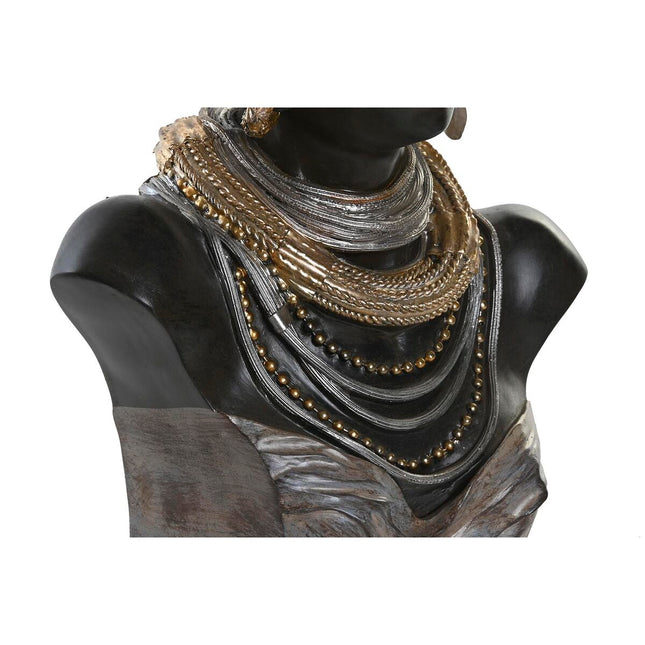 Deko-Figur DKD Home Decor 26 x 17 x 40 cm Schwarz Beige Kolonial Afrikanerin (2 Stück)