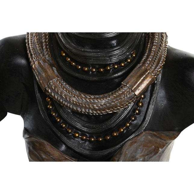Deko-Figur DKD Home Decor Harz Kolonial Afrikanerin (22 x 15 x 37 cm) (2 Stück)