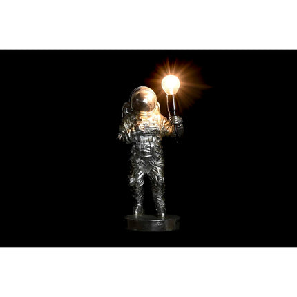 Tischlampe DKD Home Decor 17,5 x 16,5 x 36,5 cm Silberfarben Gold Harz 220 V 25 W (2 Stück)