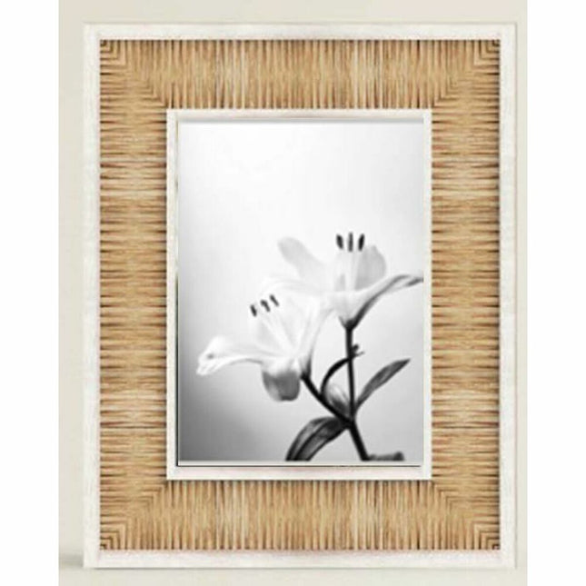 Fotorahmen DKD Home Decor 19 x 1,5 x 24 cm natürlich Weiß Holz MDF