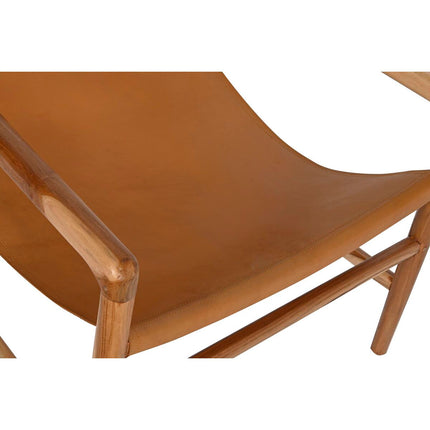 Stuhl DKD Home Decor Teakholz Camel Polyurethan Hellbraun (66 x 73 x 77 cm)
