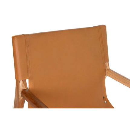 Stuhl DKD Home Decor Teakholz Camel Polyurethan Hellbraun (66 x 73 x 77 cm)