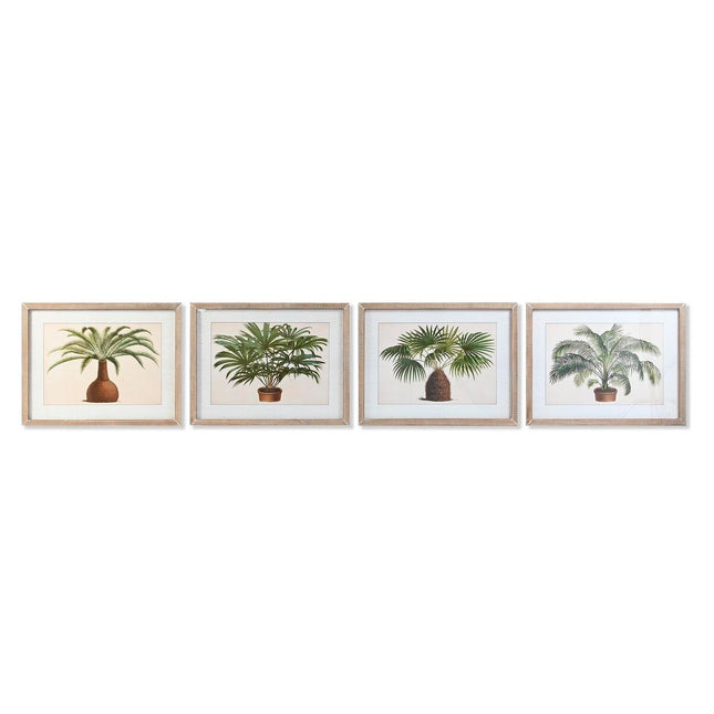 Bild DKD Home Decor 65 x 2 x 50 cm Palmen Tropical (4 Stücke)