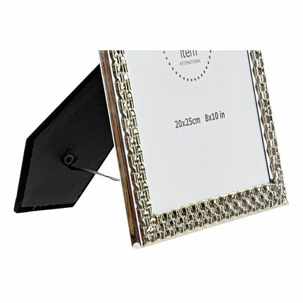 Fotorahmen DKD Home Decor 23,5 x 2 x 28,5 cm Silberfarben Metall Shabby Chic