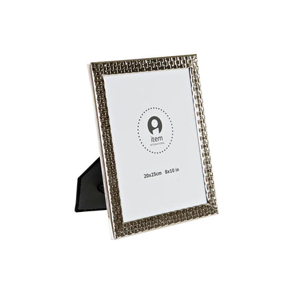 Fotorahmen DKD Home Decor 23,5 x 2 x 28,5 cm Silberfarben Metall Shabby Chic