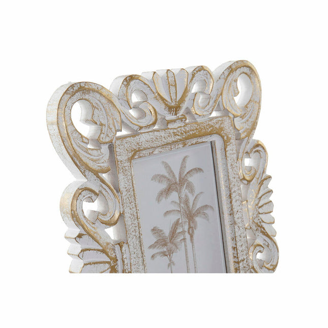 Fotorahmen DKD Home Decor 21 x 2,5 x 27 cm Kristall Holz MDF