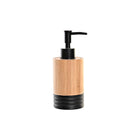 Seifenspender DKD Home Decor natürlich Schwarz Bambus PP (7 x 7 x 17 cm)