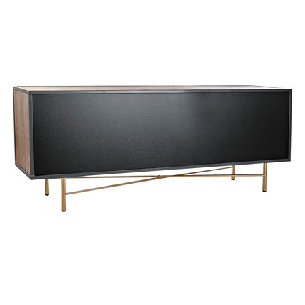 TV-Möbel DKD Home Decor Kristall Gold Metall grün Gelb Dunkelbraun (140 x 35 x 55 cm)