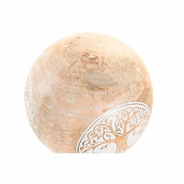 Deko-Figur DKD Home Decor natürlich Baum Eule 13 x 13 x 13 cm Weiß Decapé
