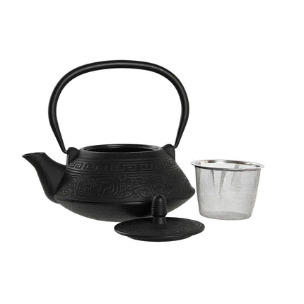 Teekanne DKD Home Decor Schwarz Edelstahl Weiß (2 Stück)