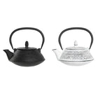 Teekanne DKD Home Decor Schwarz Edelstahl Weiß (2 Stück)