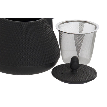 Teekanne DKD Home Decor Schwarz Edelstahl 1 L
