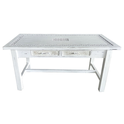Esstisch DKD Home Decor Weiß Holz Eisen 160 x 80 x 80 cm