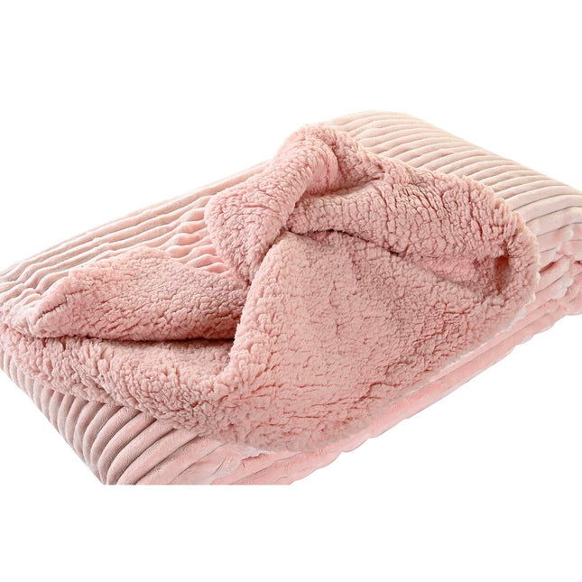 Decke DKD Home Decor 130 x 170 x 2 cm Rosa Skandinavisch