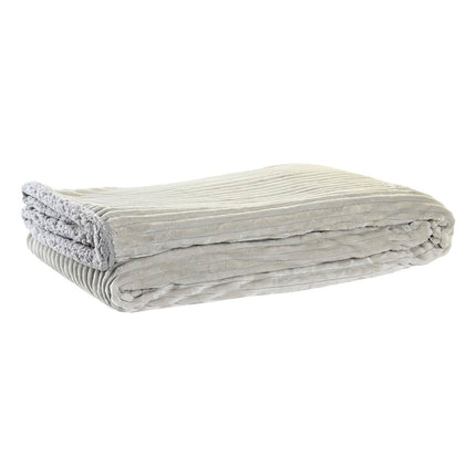 Decke DKD Home Decor 130 x 170 x 2 cm Hellgrau Berg