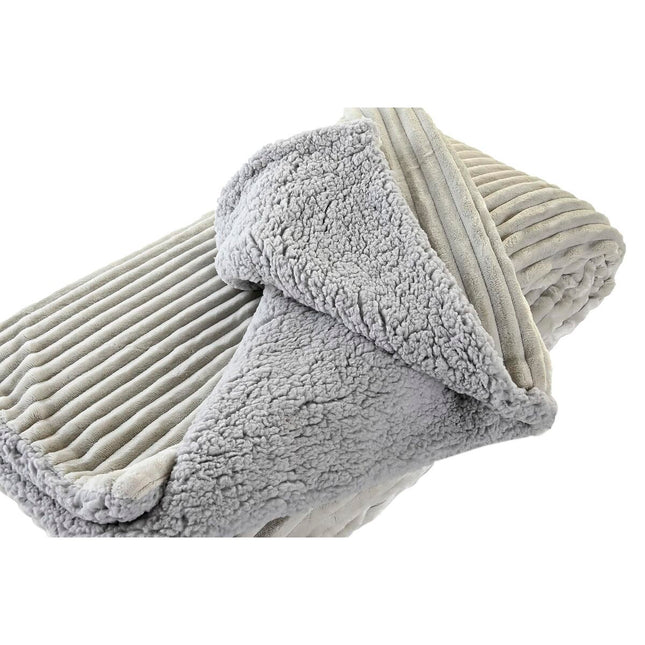 Decke DKD Home Decor 150 x 200 x 2 cm Beige Hellgrau Berg