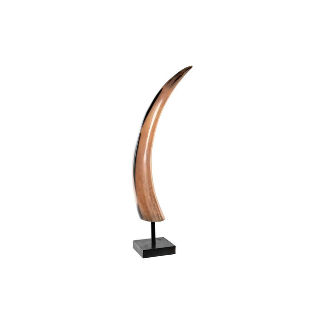 Dekoration DKD Home Decor Holz Aluminium Harz Horn (12 x 10 x 57 cm)