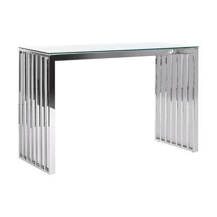 Konsole DKD Home Decor Kristall Silberfarben Durchsichtig Stahl 120 x 45 x 78 cm