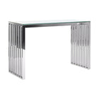 Konsole DKD Home Decor Kristall Silberfarben Durchsichtig Stahl 120 x 45 x 78 cm