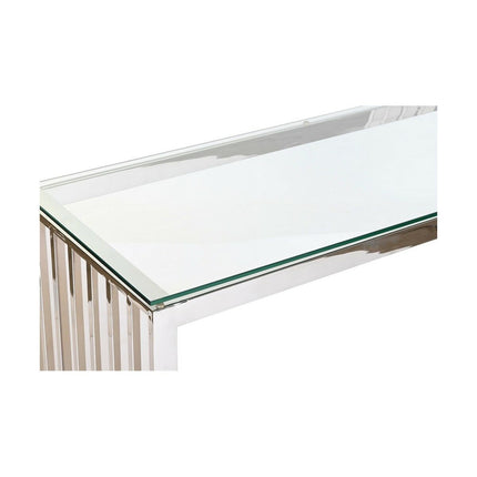 Konsole DKD Home Decor Kristall Silberfarben Durchsichtig Stahl 120 x 45 x 78 cm