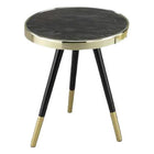 Beistelltisch DKD Home Decor Kristall Schwarz Gold Stahl (42,5 x 42,5 x 48 cm)