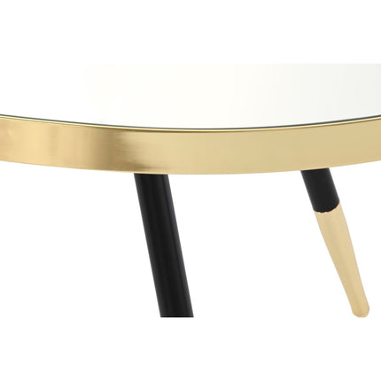 Couchtisch DKD Home Decor Spiegel Schwarz Gold Stahl (110 x 50 x 41,5 cm)