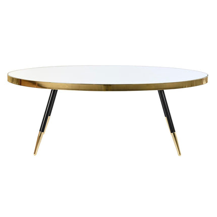 Couchtisch DKD Home Decor Spiegel Schwarz Gold Stahl (110 x 50 x 41,5 cm)
