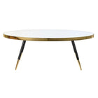 Couchtisch DKD Home Decor Spiegel Schwarz Gold Stahl (110 x 50 x 41,5 cm)