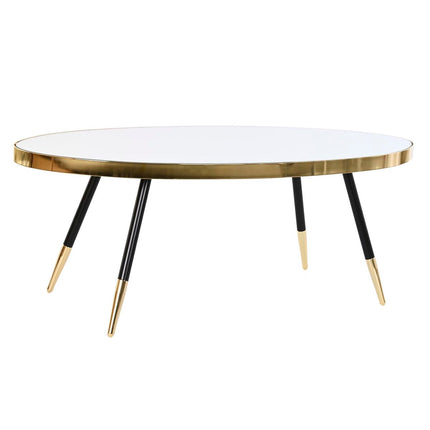 Couchtisch DKD Home Decor Spiegel Schwarz Gold Stahl (110 x 50 x 41,5 cm)