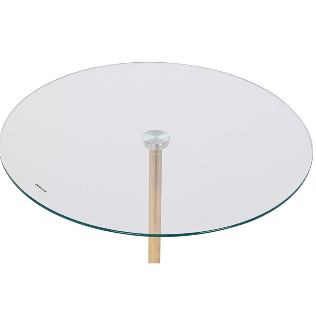 Beistelltisch DKD Home Decor Kristall Schwarz Gold Durchsichtig Stahl 45 x 45 x 50 cm