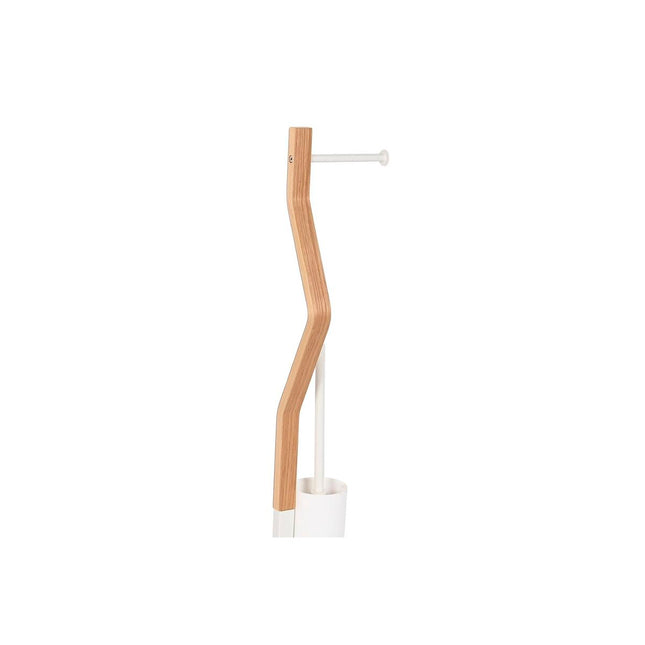 Toilettenpapierhalter mit Bürstenhalterung DKD Home Decor Holz Stahl (18,5 x 18,5 x 75 cm)