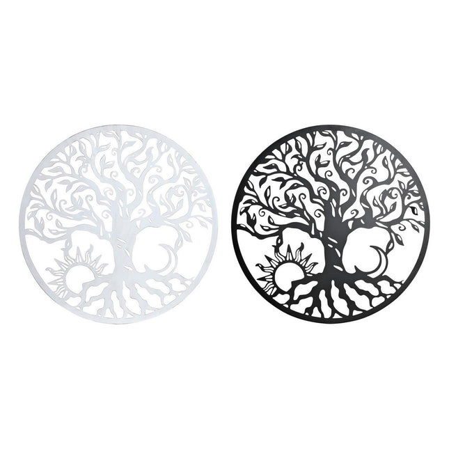 Wanddekoration DKD Home Decor Metall Indianer Mond (100 x 1 x 100 cm) (2 Stück)