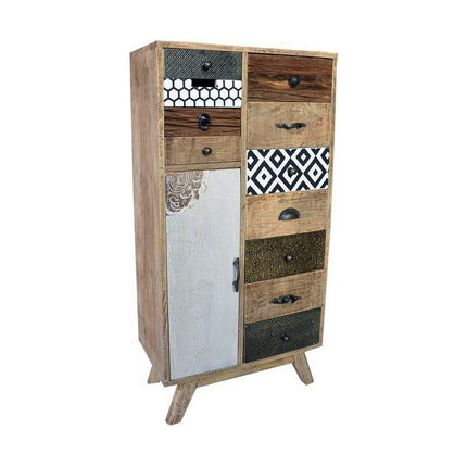 Schubladenschrank DKD Home Decor Metall Kolonial Mango-Holz 55 x 30 x 110 cm