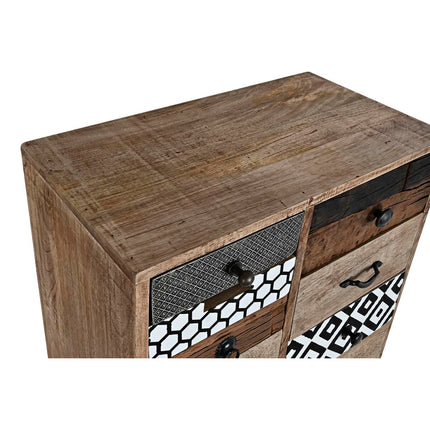 Schubladenschrank DKD Home Decor Metall Kolonial Mango-Holz 55 x 30 x 110 cm