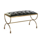 Bettfußbank DKD Home Decor 90 x 38 x 52 cm Gold Metall grün Metallic