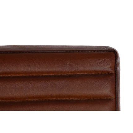 Sitz DKD Home Decor Schwarz Metall Braun Haut (75 x 89 x 90 cm)