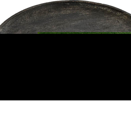 Satz mit 2 Tischen DKD Home Decor 55 x 55 x 50 cm Schwarz Metall Braun Mango-Holz 52 x 52 x 45 cm