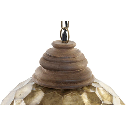 Deckenlampe DKD Home Decor Gold Metall Holz 25 W 50 W (39 x 39 x 34 cm)