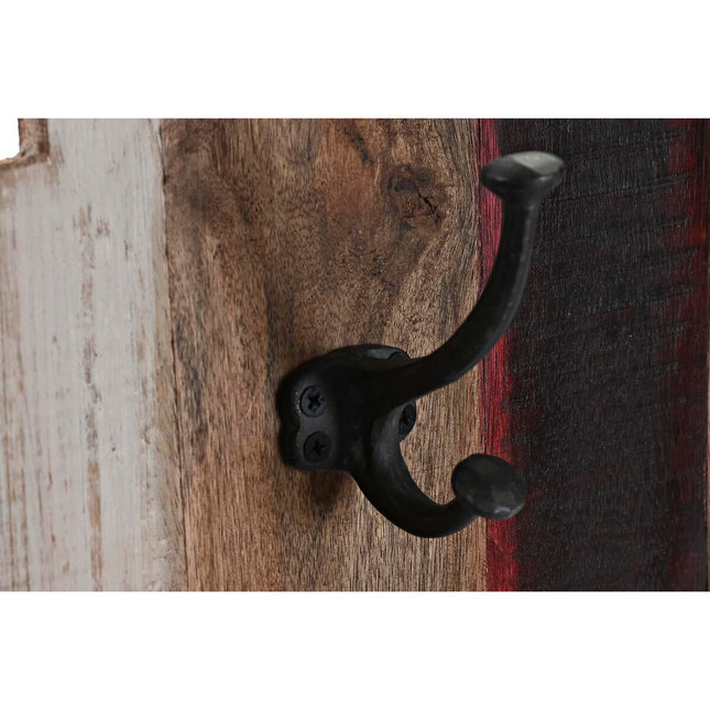 Wandgarderobe DKD Home Decor Metall Holz (81 x 10 x 25 cm)