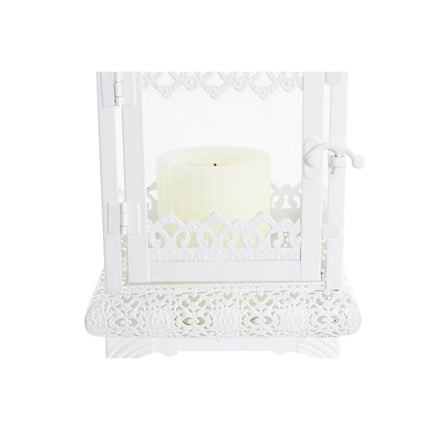 Laternen DKD Home Decor Kristall Metall Weiß (19 x 19 x 58 cm)