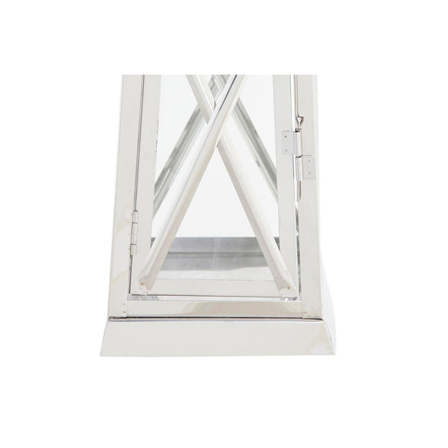 Laternen DKD Home Decor Verchromt Kristall Silberfarben Stahl 22 x 22 x 50 cm