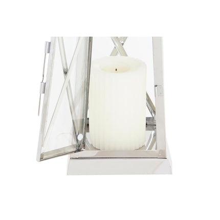 Laternen DKD Home Decor Verchromt Kristall Silberfarben Stahl 22 x 22 x 50 cm
